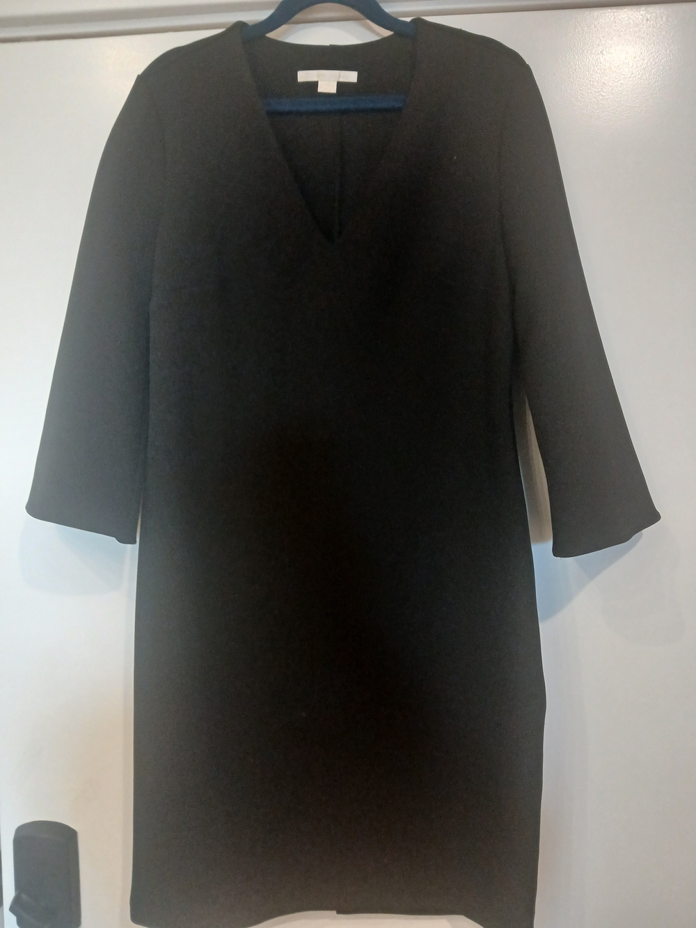 Cooper & Ella Classic Black V-Neck Shift Dress for Women